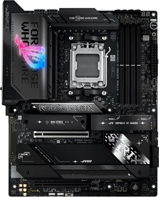Asus ROG STRIX X870E-E GAMING WIFI Mainboard ATX mit AMD AM5 Sockel, DDR5, Wi-Fi 7, Bluetooth und Ethernet in Schwarz - Bild 1