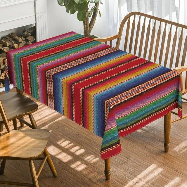 JMG Household Supplies Tischdecke aus Polyester mit floraler Jacquard-Webung, wasserabweisend und waschbar, Mehrfarbig, B/T: 140 x 140 cm - Bild 1