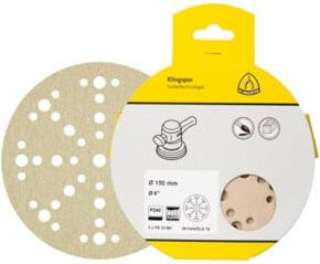 Klingspor PS 33 BK Schleifscheiben kletthaftend, Farbe: beige, Durchmesser: 125 mm, Korn: 180, Lochform: GLS5 - Bild 1
