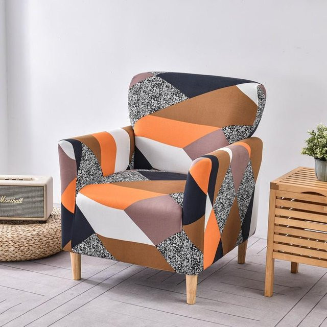 Yiran bag Elastische Sesselhusse mit Jacquard-Muster in Multicolour für Einzelsofas und Sessel - Bild 1