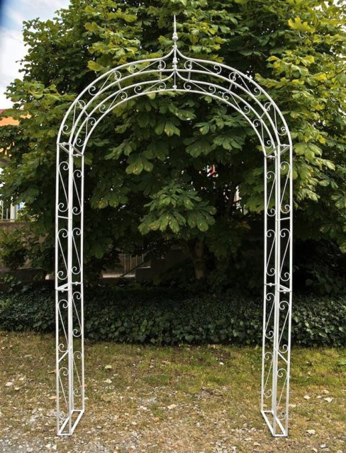 TPFGarden Rosenbogen Lena Klettergerüst aus Stahl in Antik Weiß, B/T/H: 264 x 147 x 37 cm - Bild 1