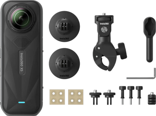 Insta360 X5 Action Camera Motorrad- und Fahrradset in Schwarz - Bild 1