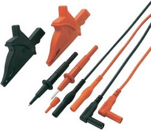 Voltcraft MS-5 Sicherheits-Messleitungs-Set mit 4mm Lamellenstecker und Prüfspitze, Schwarz und Rot, Länge: 1,20 m - Bild 1