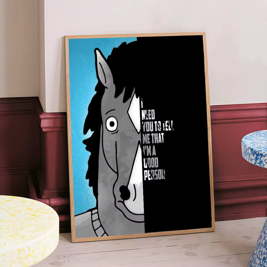 Vintage Anime Poster B-BoJack H-Horsemans Klassik für dein Zuhause, Mehrfarbig, Papier, 30 x 30 cm - Bild 5