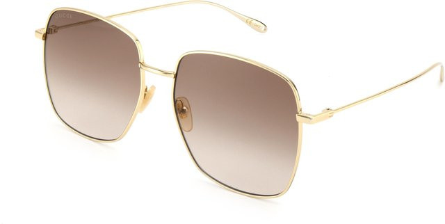 Gucci GG1031S Sonnenbrille, quadratisch, randlos, braun, grau, Unisex - Bild 1