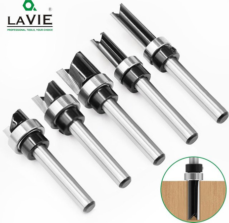 LAVIE Gerade Router Bit Fräser für Holzbearbeitung mit 6mm Schaft und 1/4 Zoll Aufnahme C06013A