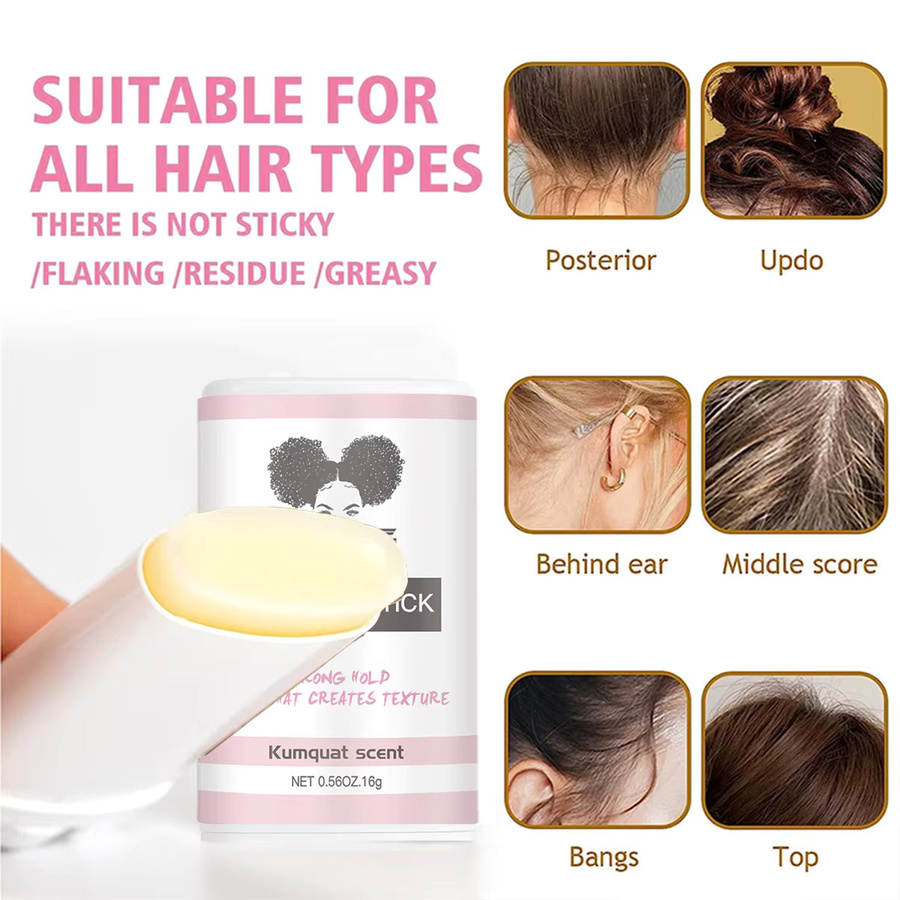 GOIPLE Flyaway Taming Wax Stick, Baby Hair Styling Gel, Lace Wig Adhesive, Liquid Remover, Dreikopfkamm, 5 Stück - Bild 3