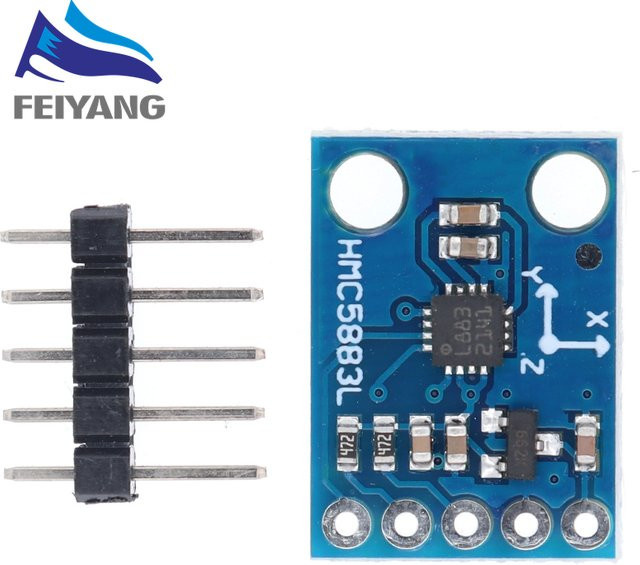 SAMIROB GY-273 HMC5883L Dreiachsen-Kompass Magnetometer-Sensormodul in Blau für Arduino - Bild 1
