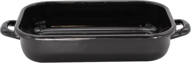 Emaillierte Vierkantpfanne von Karl Krüger in Schwarz, Durchmesser: 26 cm - Bild 2