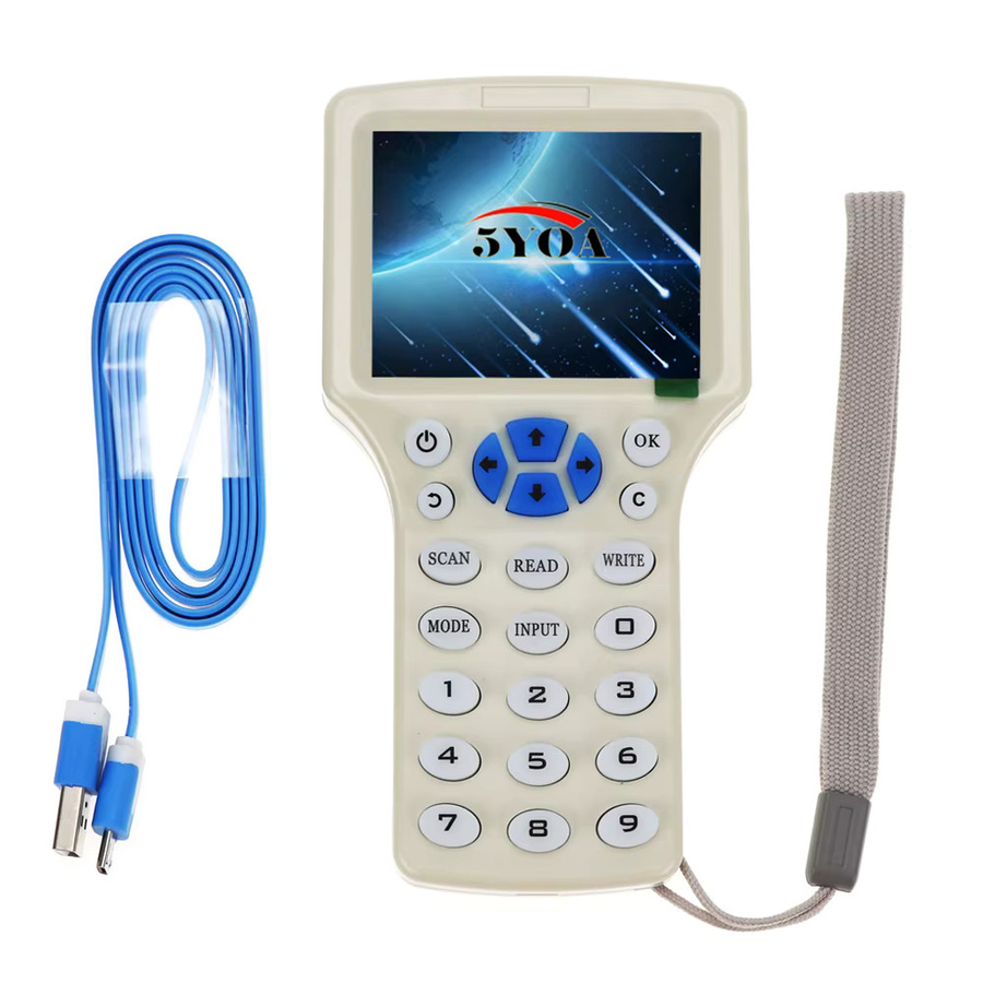 5YOA RFID Reader Writer Duplikator für 125 kHz und 13,56 MHz IC/ID Karten mit LCD-Bildschirm und USB-Kabel - Bild 2