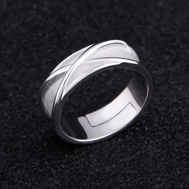 Ring 925 Silber, Schwarz, Unisex - Bild 3