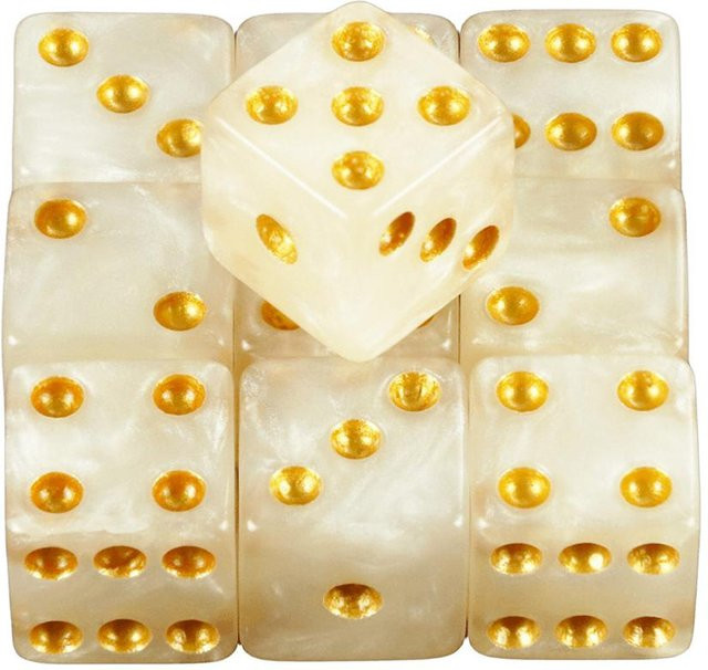 Marmoreffekt Mini 12mm Würfel, 10-teiliges Set, Bunt / Mehrfarbig - Bild 1