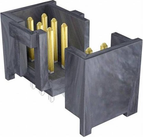 Molex 901301212 Stiftleiste mit Verriegelung in Schwarz und Gold, 12 Polzahl, 2 Reihen, Rastermaß: 2.54mm - Bild 1