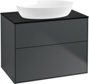 V&B Waschtischunterschrank Finion in Blau lackiert, B: 80 cm, T: 50,1 cm - Bild 1