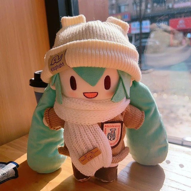 Yiran toy 1 Hatsune Miku Schneeprinzessin Plüschpuppe 20cm - Bild 1