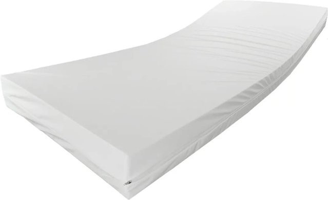 AM Qualitätsmatratzen Wasserdichte Pflegematratze aus Komfortschaum mit hygienischem Bezug in Weiß, B/T/H: 80 x 200 cm - Bild 1