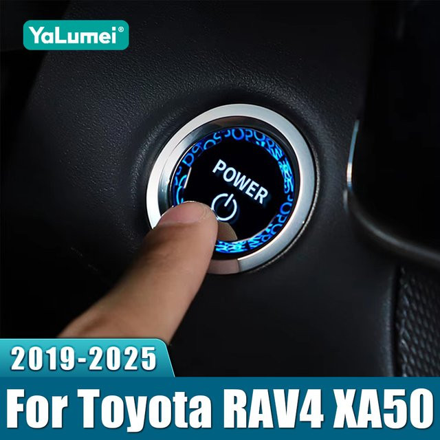 YaLumei Zierleiste für Toyota RAV4 XA50 (2019-2025) als Start-Stopp-Knopf Ringabdeckung und Aufkleber - Bild 1