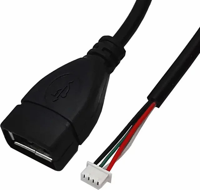 BSN USB auf 4P MX1.25 Datenkabel mit USB 2.0 Stecker und 4-poliger MX1.25 Buchse in Schwarz, Länge: 50 cm - Bild 1