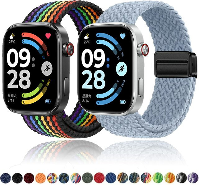 Uhrenarmband Nylon, geflochten, Bunt, für Redmi Watch 6-5-4, Xiaomi Mi Band 8 Pro 9 Pro - Bild 1