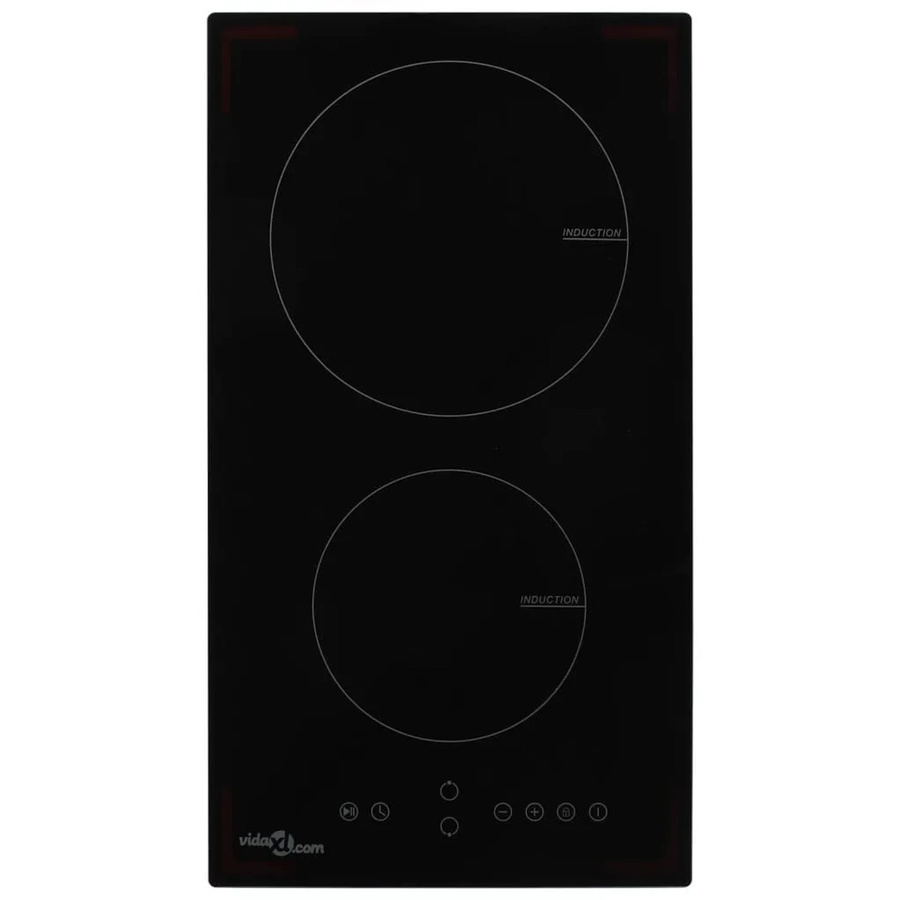 vidaXL Induktionskochfeld in Schwarz mit 2 Zonen, Glas-Touch-Bedienfeld und Topferkennung - Bild 2