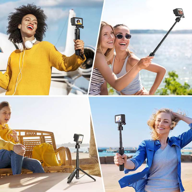 Ulanzi MT-74 Go-Quick II Magnetische Quick Release Verlängerung Stativ und Selfie Stick in Schwarz für GoPro, Insta360 X3 und DJI Action 4/3 - Bild 5