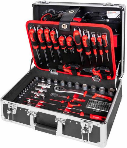 Holzmann-Maschinen Werkzeugkasten WZK119ECO, 119-teilig bestückt, schwarz - Bild 1