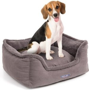 Wallace & Jones Hundebett Harmony S in Grau aus Mikrofaser mit abnehmbarem Bezug und rutschfester Unterseite - Bild 1