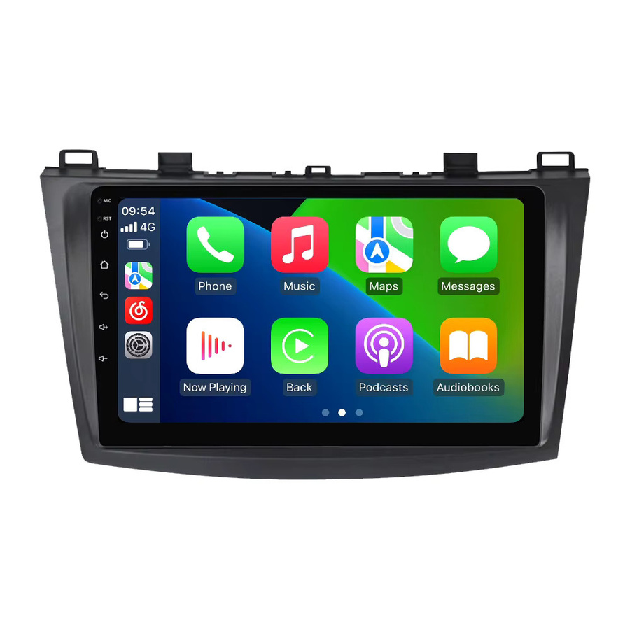 MEKEDE 9 Zoll 2 Din Autoradio für Mazda 3 2010-2012 mit Android Auto, kabellosem CarPlay und GPS-Navigation in Schwarz - Bild 5