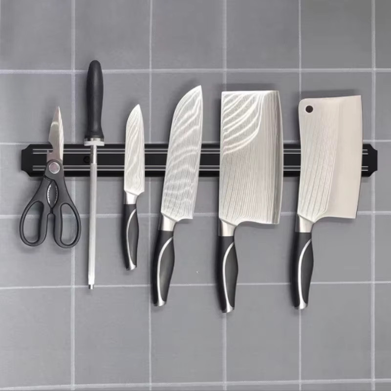 RSCHEF Magnetischer Messerhalter zur Wandmontage in Schwarz als Aufbewahrungsregal für Küchenutensilien und Werkzeug-Organizer - Bild 2