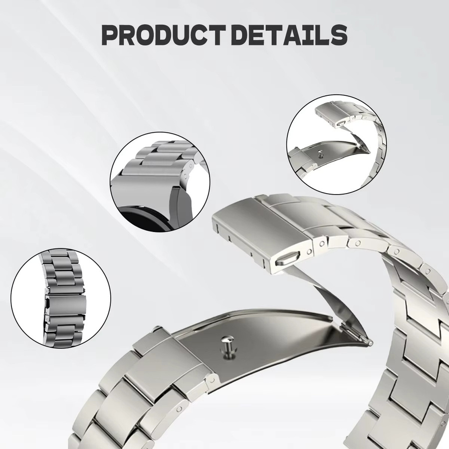 CHIICSMART Uhrenarmband Edelstahl, Silber, Unisex - Bild 2