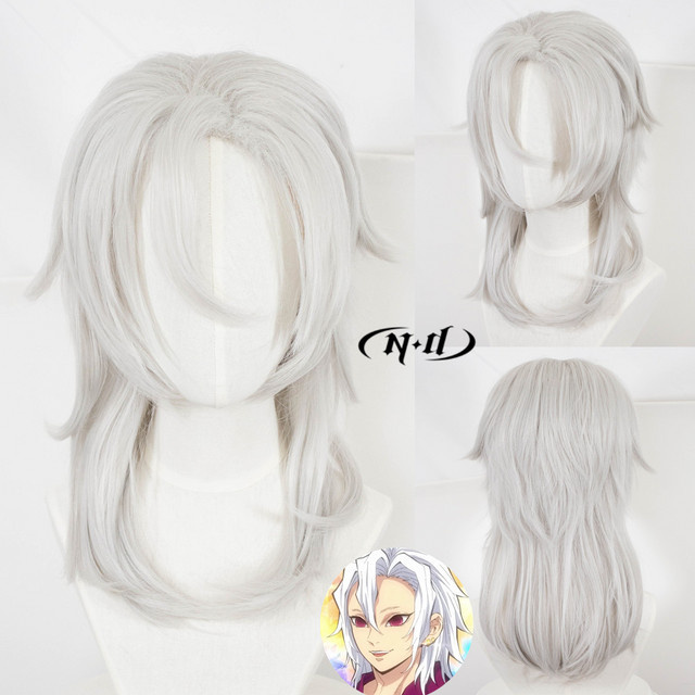N·D Tengen Uzui Cosplay Perücke, Hitzebeständige Synthetik - Bild 1