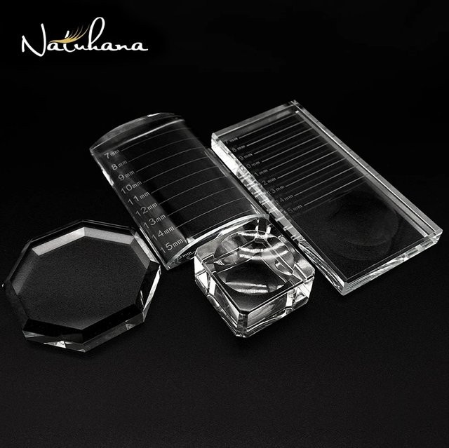 NATUHANA Wimpernhalter, Kristallglas, Transparenter Klebebehälter - Bild 1