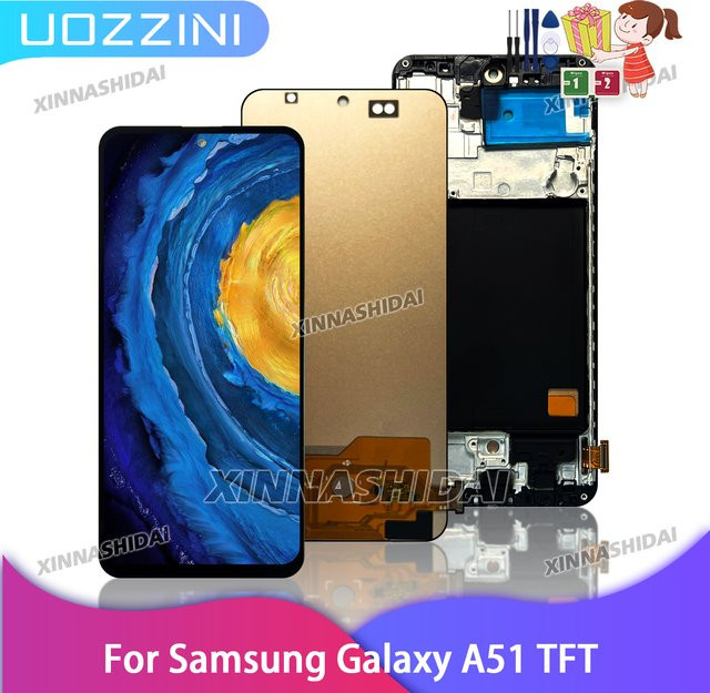 Samsung Galaxy A51 A515 LCD-Display mit TFT Touchscreen Digitizer Ersatz in Schwarz - Bild 1