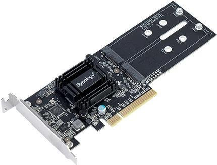 Synology M2D18 Speichereinschubadapter zur Erweiterung auf 2 x NVMe M.2 SSD in Schwarz - Bild 1