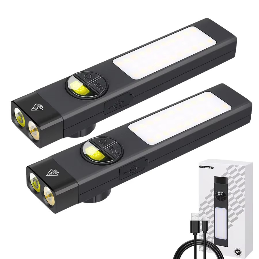 Heinast LED Taschenlampe Schwarz mit 400 lm, USB-wiederaufladbar, magnetischem Clip und 8 Modi für Outdoor und Notfälle - Bild 5