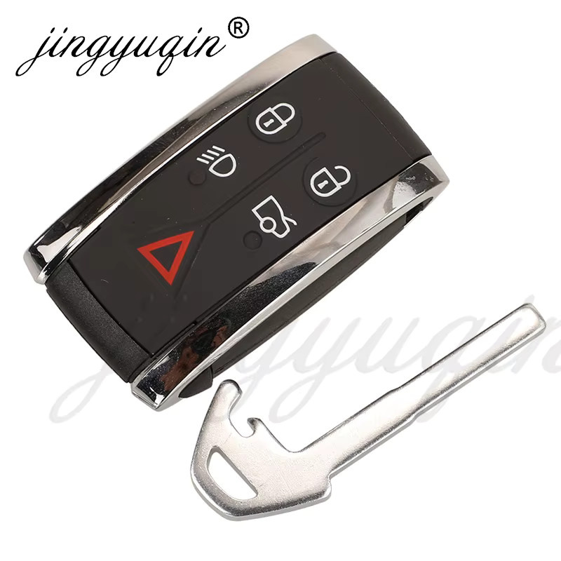 jingyuqin Smart-Funkschlüssel 5-Tasten für Jaguar XF XFR XK XKR XJ8 XK8 ab 2007 in Schwarz (315/433MHz FSK ID46 KR55WK49244 C2P17156 15K601 EB FB) - Bild 2