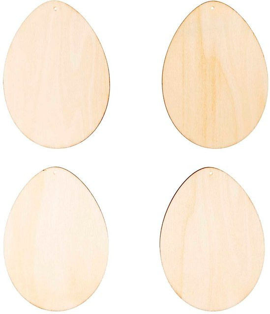 Rico Design Holzdekoanhänger-Set Ostereier in Beige - Bild 1