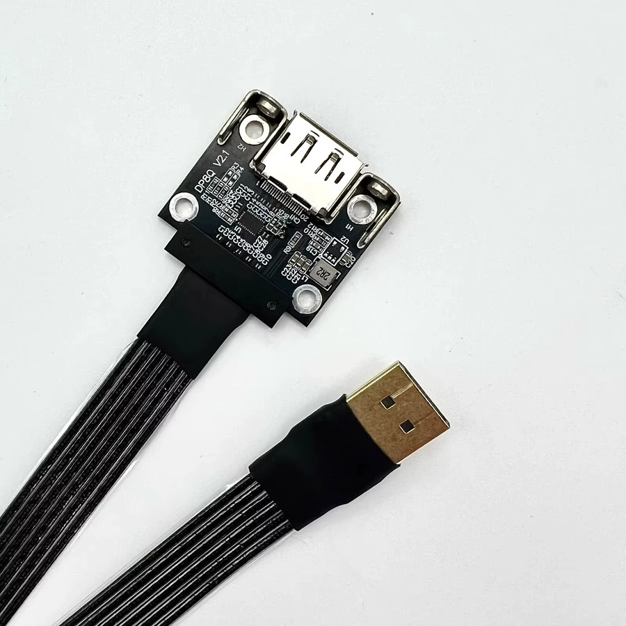 ADT-Link DisplayPort 2.1 Kabel in Schwarz für 8K HDR und 240Hz, DP Adapter für PC, Laptop und TV - Bild 2