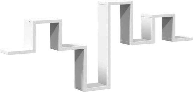 vidaXL Wandregal Weiß aus Holzwerkstoff B: 104,5 cm, T: 10 cm, H: 43 cm - Bild 1
