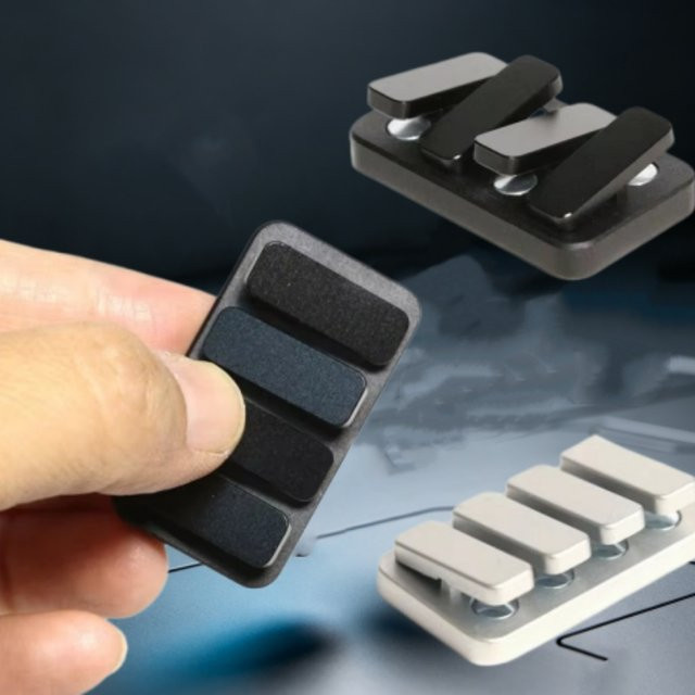 Meade Vier-Tasten-Fidget-Slider, Magnetisches Klaviertasten-Rechteck-Wippe-Schiebekarten-Finger-Gyro - Bild 1