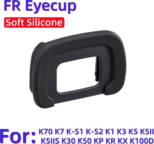 Silikon-Augenmuschel in Schwarz für Pentax Kameras wie K70, K7, K-S1, K-S2, K1, K3, K5 und KP - Bild 1