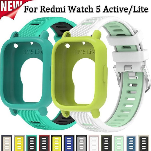 FancyWrist Uhrenarmband und Schutzhülle, Silikon, multicolor, Redmi Watch 5 Active/Lite - Bild 1