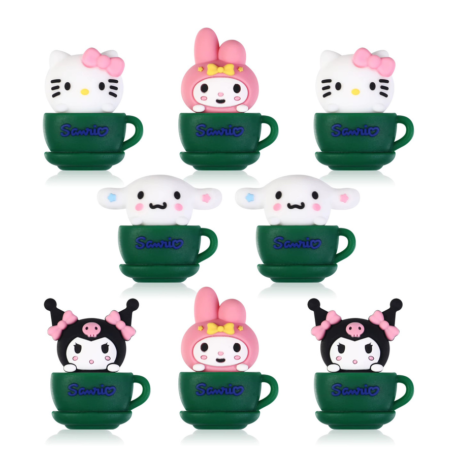 8 Stück Sanrio Silikonperlen in Mehrfarbig für DIY Schnullerketten, Clips und Kauspielzeug-Zubehör - Bild 4