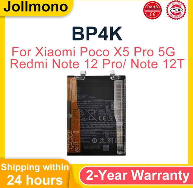 Xiaomi Original BP4K Ersatzbatterie mit 5000 mAh für Redmi Note 12 Pro, Note 12T und Poco X5 Pro 5G in Schwarz - Bild 1