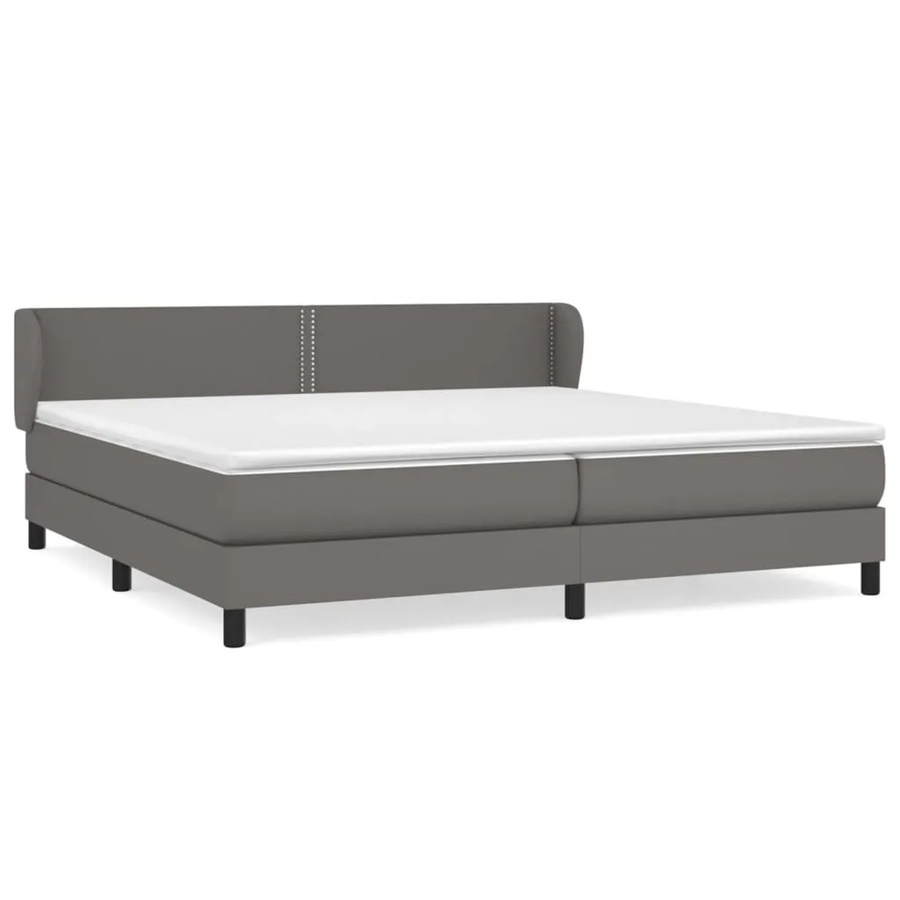vidaXL Boxspringbett Hybrid mit Matratze und Taschenfederkern, Grau, B/T/H: 200 x 200 x 78 cm - Bild 2