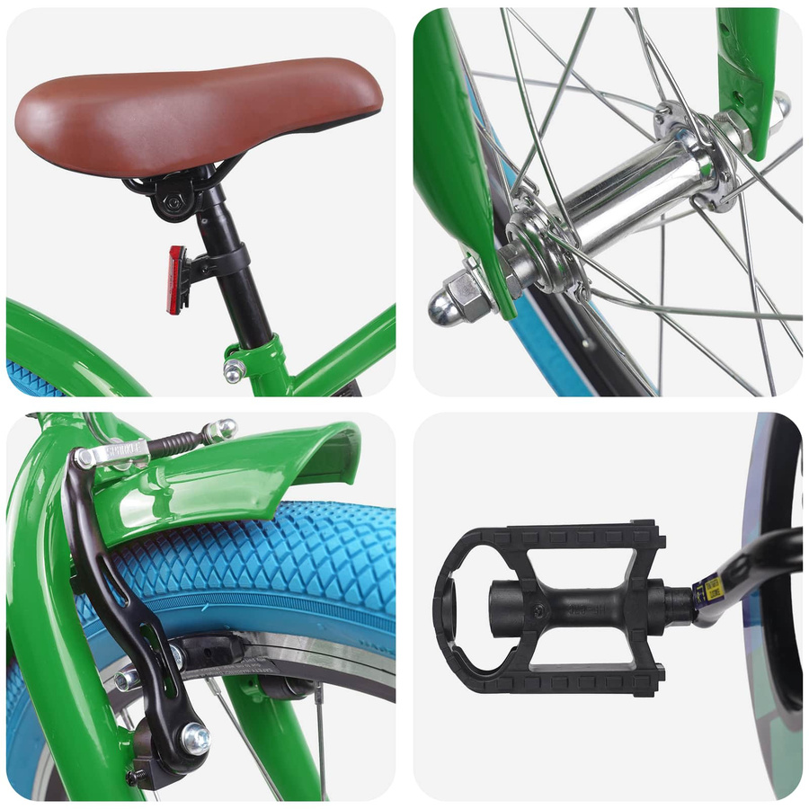 vidaXL Kinderfahrrad 20 Zoll Grün für 6-11 Jahre - Bild 3