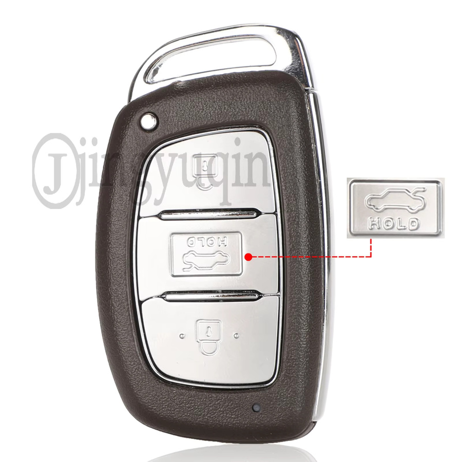 jingyuqin Smart Car Remote Key Shell mit Batteriehalter für Hyundai Ioniq ELANTRA SOLARIS I30 IX35 Tucson 2013-2023 FOB, Schwarz - Bild 3