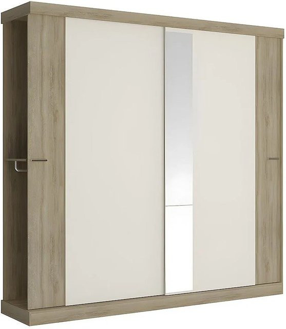 Vente-unique Kleiderschrank Adalrik mit Schiebetüren und Spiegel in Beige, B/T/H: 231 x 51,8 x 219 cm - Bild 1