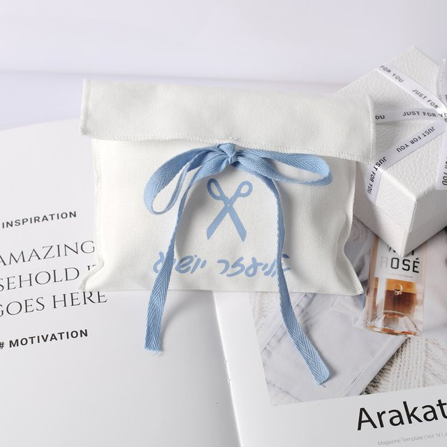 PROLUCKY Schmuckbeutel aus weißer Baumwolle mit Schleife als Kosmetik-Geschenkverpackung - Bild 1