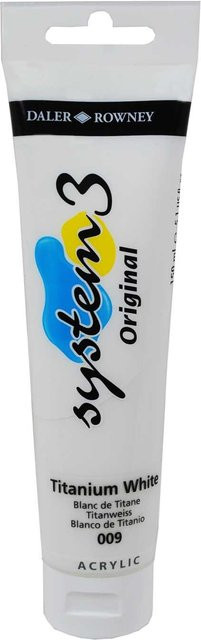 Daler-Rowney System 3 Acrylfarbe Titanium White 150 ml - Bild 1